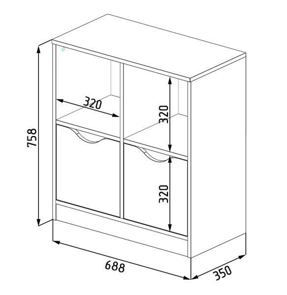 Стеллаж детский Уют-2 от Династия Kids