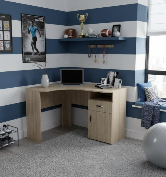 Стол угловой (вяз швейцарский) левый/правый