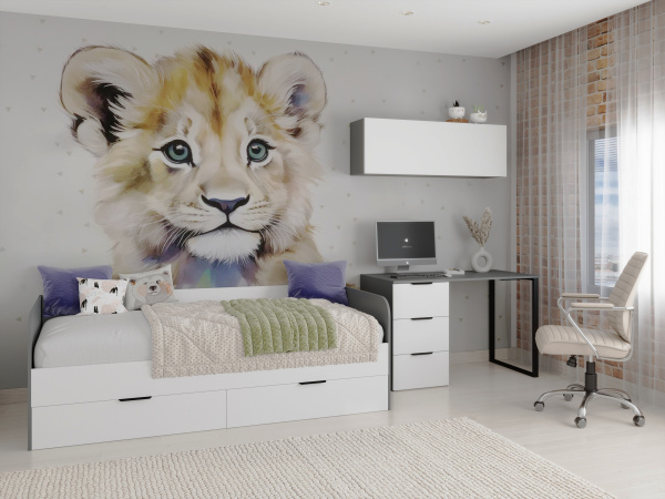 Стол 1200 мм коллекции Брайт Графит-2 от Династия Kids