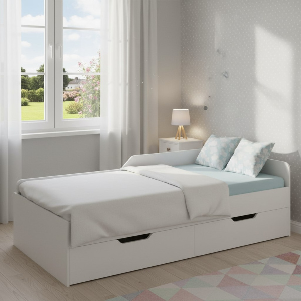 Стеллаж-перегородка + кровати коллекции Мозаика от Династия Kids