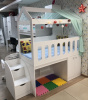 Кровать-чердак 160х80 Теремок (цвет белый) от Династия Kids