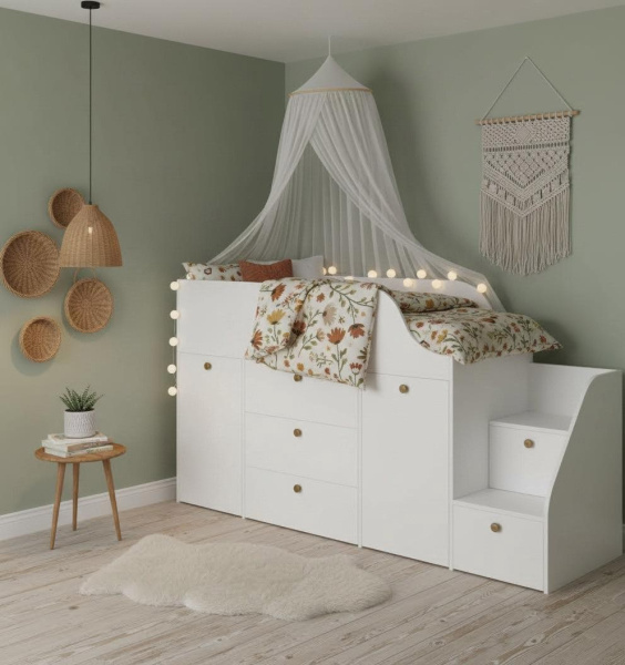 Кровать-чердак Хэппи-2 (цвета разные) 180х80