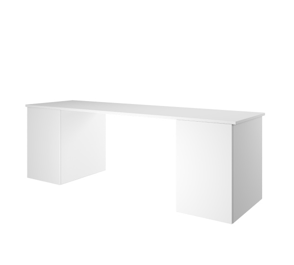Стол Дуэт 2000 мм (белый) две тумбы. Столешница 22 мм от Династия Kids