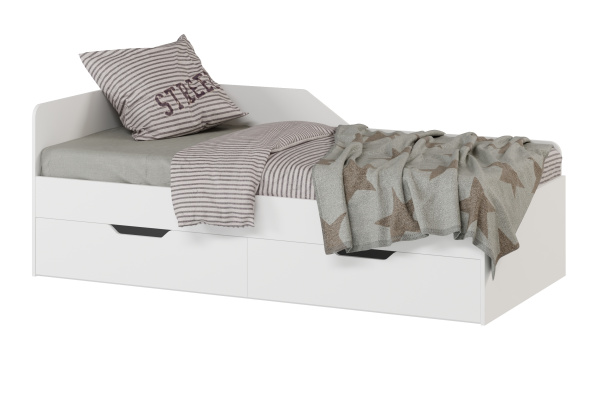 Кровать угловая 190х90 (цвет белый). Правая/левая от Династия Kids