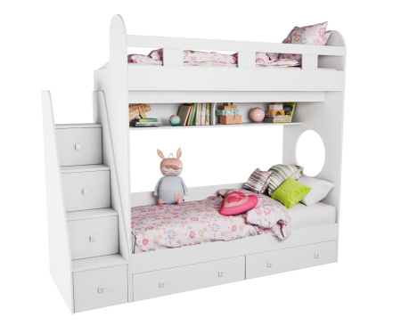 Кровать 160х80 двухъярусная Юниор-1  от Династия Kids