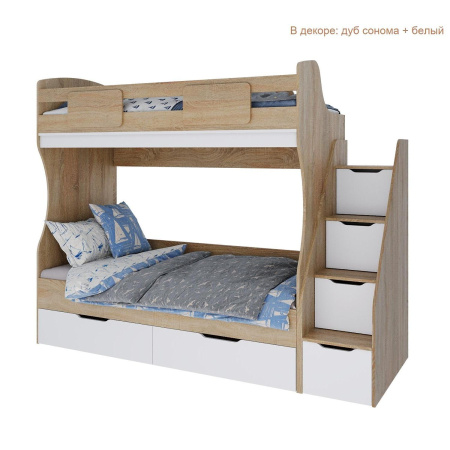 Кровать 2-х ярусная МИА (цвета разные) 180х80 от Династия Kids