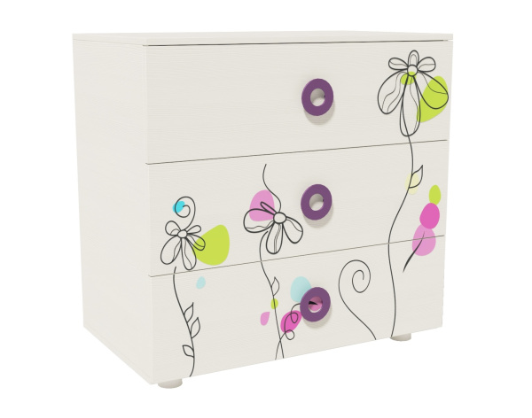 Комод коллекции Цветы New от Династия Kids
