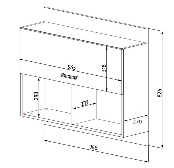 Полка навесная коллекции Твой Стиль от Династия Kids
