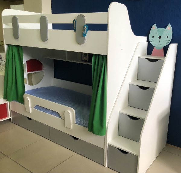 Комплект занавесок (2 шт) цвет зеленый от Династия Kids