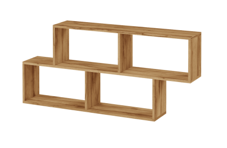 Комплект для 2 детей Брайт Золотистый: стол 2 шт. + стеллаж + полки 2 шт. от Династия Kids