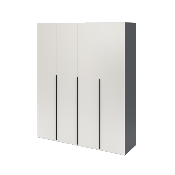 Шкаф 4-х дверный Брайт Графит-2 от Династия Kids