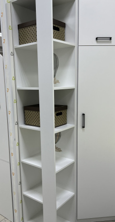 Приставка-стеллаж (гл.479 мм) в белом цвете (для коллекций Престиж, Твой Стиль, Гранд) от Династия Kids