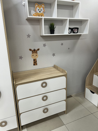 Комод коллекции Юниор (дуб сонома + белый) от Династия Kids
