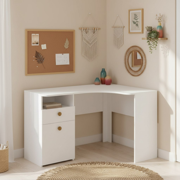 Стол угловой 1160 мм Умка NEW (ручки - дуб)