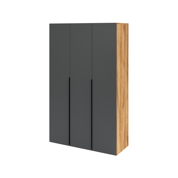 Шкаф 3-х дверный коллекции Брайт Графит