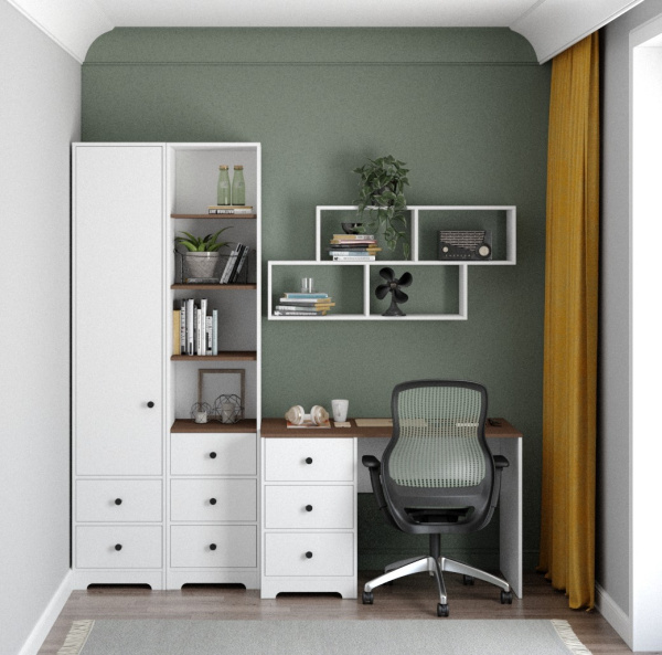 Комплект для школьника Норд Каньон (стол + два пенала + полка) от Династия Kids