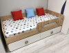 Кровать 190х90 коллекции Юниор (дуб сонома + белый) от Династия Kids